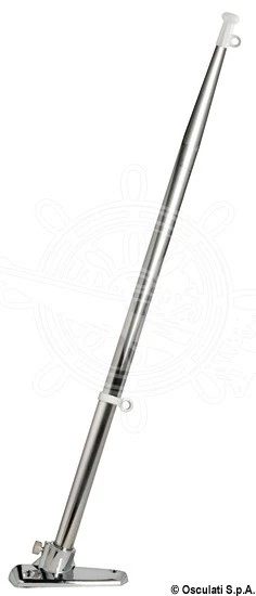 Stange Fahnenträger Edelstahl 14 MM Mit Base ABS Marken Osculati 35.390.00