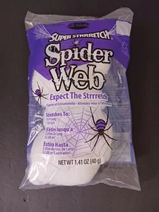 Fun World Super Stretch Spider Web 130 Sq. Ft. Stretches to 10 Ft. Long NEW - Picture 1 of 3