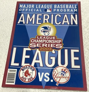 2003 MLB American League Championship Series Official Program Red Sox vs Yankees - Picture 1 of 11