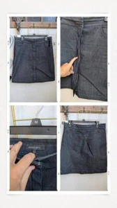 Lafayette 148 Front center zip Denim Pencil Skirt SZ 8 - Picture 1 of 1
