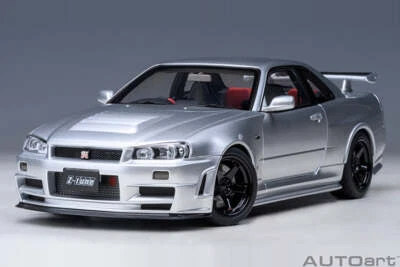 Nissan Skyline GT-R (R34) Z-Tune масштаба 1:18 — серебристый — AUTOart 77461 - Изображение 1 из 4