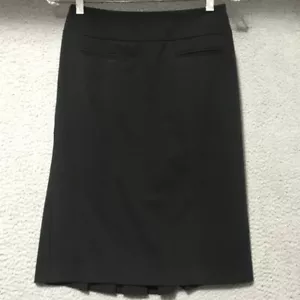 Daisy Fuentes Womens Black Pencil Skirt Rear Pleated Panel Size 2 - Picture 1 of 13