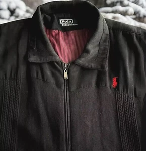 POLO RALPH LAUREN STRICK KUNSTWILDLEDER SCHWERE BOMBERJACKE SCHWARZ HERREN BIG&TALL 2XB❄️ - Bild 1 von 6