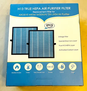 H13 True Hepa Air Purifier Filter Replacement For Aroeve MK04/MG04JH/DH-JH04 - Picture 1 of 1