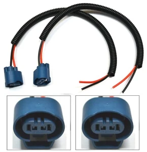 Extension Wire Pigtail Female U 9005 HB3 Two Harness Head Light Low Beam Plug EO - Zdjęcie 1 z 4