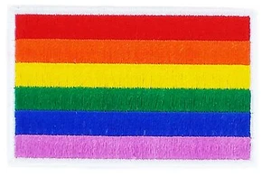 Parche bandera PATCH ARCO IRIS RAINBOW GAY PRIDE 7x4,5cm bordado termoadhesivo - Foto 1 di 1