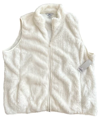 Croft & Barrow Women's Faux Fur Coat Vest  Size XXL NEW MSR $40 Very Soft - Image 1 of 4