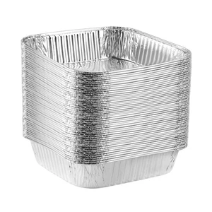 50 Pack 8x8 Inch Disposable Square Aluminum Tin Foil Baking Pans for Cakes - Picture 1 of 9