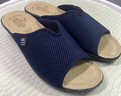 Sandalias Fly Flot para mujer de malla azul marino anti golpes hechas en Italia EU 39 US 8 EUC Foto 1 de 4