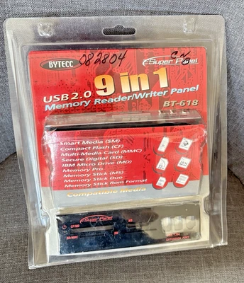 BYTECC BT-618  9 in 1 Memory Reader / Writer Panel USB 2.0 - Image 1 of 4