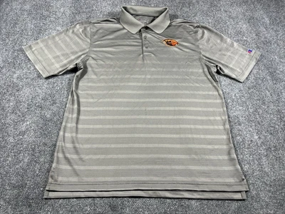 Oregon State Beavers Polo Shirt Mens Medium Short Sleeve Gray Champion Golf NCAA - Image 1 of 4