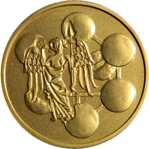 Belgium 1985 Numismatic Organization Saint Michael Token (04695) - Picture 1 of 2