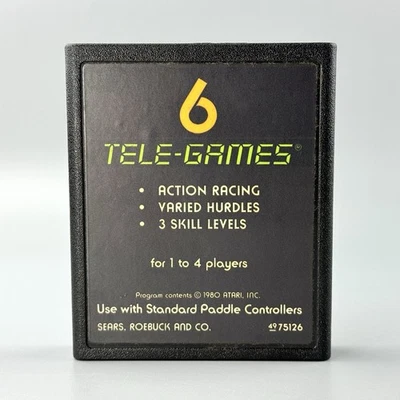 Steeplechase (Atari 2600, 1980) Authentic Cartridge 6 Tele-Games - Tested - Image 1 of 4