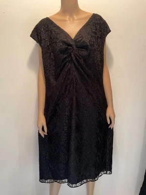 Vestido de encaje negro vintage años 90 talla 18 Foto 1 de 4