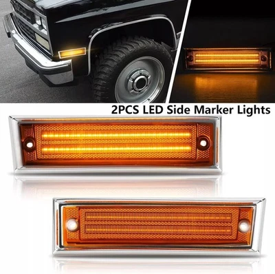 For 81-91 Chevrolet Silverado C/K/R/V Suburban GMC Sierra LED Side Marker Lights - Изображение 1 из 4