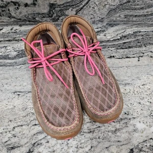 Twisted X Damen 8,5 Mokassins rosa Schleife Brustkrebs Bewusstsein  - Bild 1 von 4