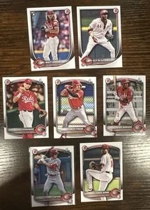 2025 Bowman Cincinnati Reds Base, Prospects 7 Cards Chase Burns, Rhett Lowder RC - Picture 1 of 8