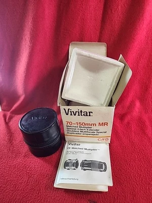 NOS Vivitar 70-150mm MR Matched Multiplier Lense For Canon C/FD. Original Box - Image 1 of 4