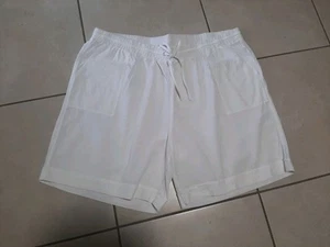 TS TAKING SHAPE WHITE LINEN BLEND SHORTS Sz 20 - Picture 1 of 6