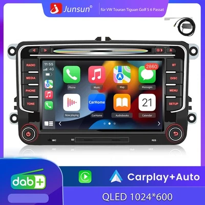 DAB+7"Autoradio HD CD DVD GPS Navi USB BT Für VW Golf 5 6 Passat EOS Skoda AUTO - Bild 1 von 4