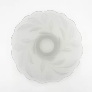 Indiana Glass Willow Oleander Frosted Glass Cake Stand /Platter Satin Finish 14" - Picture 1 of 16
