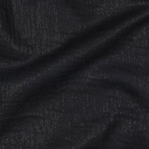 Baumwollstoff Double Gauze Musselin Glitzer schwarz Meterware (Preis=0,5m) - Bild 1 von 4