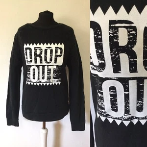 Topman Sweatshirt Says “ Drop Out “ Chest 34-36 Inches 86-91 Cm XS - Picture 1 of 5