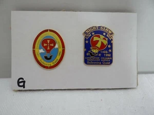 Hot Air Balloon Pin Lot G Ballooning Quest Christopher Columbus 1992 Night Glow  - Picture 1 of 2