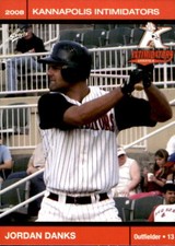 2008 Kannapolis Intimidators 2nd Half Multi-Ad #2 Jordan Danks Round Rock Texas