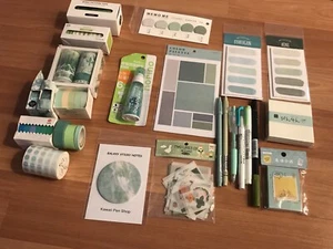 Stationary Set School Supplies 26 PCS-Pens, Pads, Washi Paper Roll Etc-Mint - Picture 1 of 4