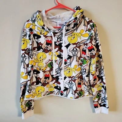 Sudadera con Capucha Recortada Looney Tunes Juniors Talla XL Taz Tweety Bugs Bunny Foto 1 de 4