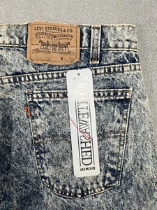 Jeans lavados blancos 36X30 vintage Levis 505 naranja lengüeta para hombre hechos en EE. UU. - Imagen 1 de 17