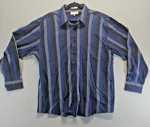 Eighty Eight Blue Stripped Button Down Mens Shirt Size XL (1s3) - Picture 1 of 5
