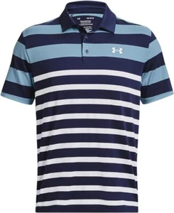 NWT MEN'S UNDER ARMOUR 1378676 413 PLAYOFF 3.0 STRIPE GOLF POLO TOP SHIRT $70 - Picture 1 of 4