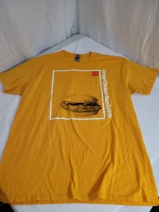 MCDONALDS YELLOW T-SHIRT CRISPY CHICKEN SANDWICH SZ LARGE - Picture 1 of 4