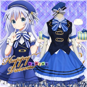 Anime Is the Order a Rabbit Kafuu Chino Dress Girls Cosplay Costume Full Suit - Picture 1 of 2