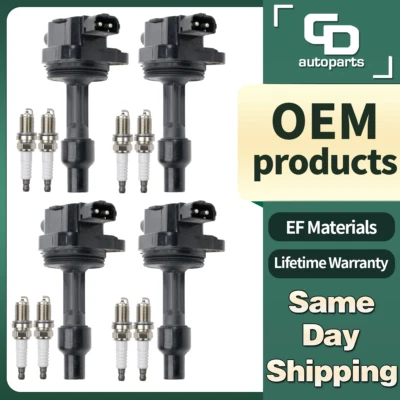 1275602 4X Bobina de encendido + 8 bujías para 1,9 L 2000-2004 Volvo V40 / Volvo S40 Foto 1 de 4