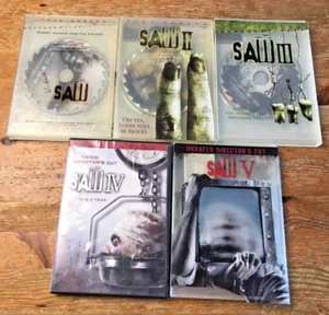 Saw Horror Movie Collection DVD Lot 1-5 1 2 3 4 5 Scary Film - Picture 1 of 5