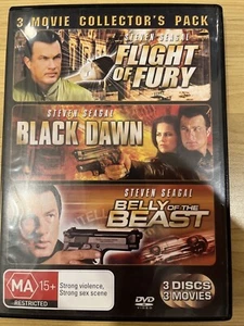 Flight Of Fury / Black Dawn / Belly Of The Beast triple DVD Steven Seagal - Picture 1 of 1