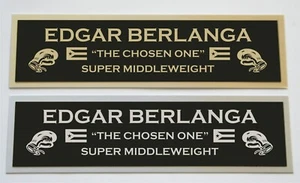 Edgar Berlanga nameplate for signed autographed boxing gloves trunks photo - Picture 1 of 2