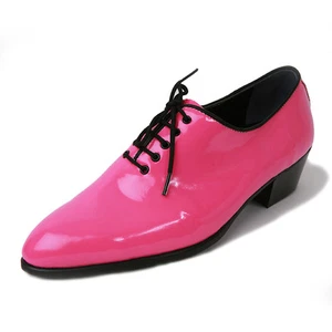 Zapatos de vestir con cordones rosa brillante de color rosa brillante hechos a mano COREA US6-US10.5 - Imagen 1 de 1