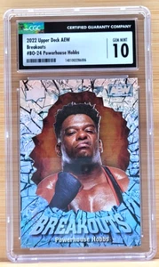 2022 UPPER DECK AEW BREAKOUTS POWERHOUSE HOBBS CGC 10 WWE ALL ELITE WRESTLING - Picture 1 of 2