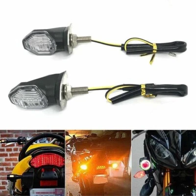 Clignotant 12V Moto 2pcs Ambre Clignotant Lumi??re LED Deux Fils - Image 1 of 4