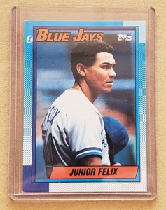 1990 Topps Junior Felix rookie mushroom ink printing error UNIQUE RARE!