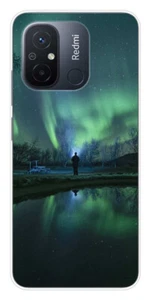Coque en silicone imprimée compatible Xiaomi Redmi 12C Redmi 11A Aurores Boréale - Photo 1 sur 3
