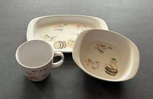 Juego de vajilla infantil de 3 piezas de melamina Noritake de colección vintage - Imagen 1 de 9