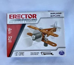 ERECTED by Meccano Model Set - Biplane - Spin Master Educational Kits - Picture 1 of 5