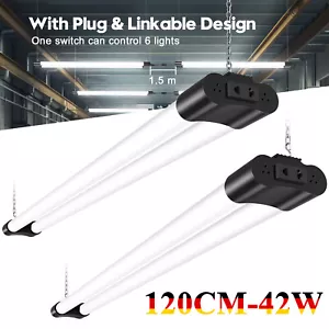 LED Röhren Feuchtraumleuchte 120CM 42W Werkstatt Garage Lampe mit Stecker - Bild 1 von 14