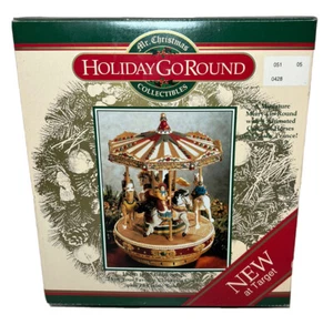 Vintage Mr. Christmas Holiday Goround musikalisches animiertes Karussell getestet funktioniert 1996 - Bild 1 von 12
