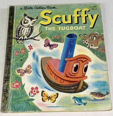 Vintage A Little Golden Book Scruffy The Tugboat And His Adventures 1974 - Image 1 of 4